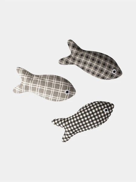 3 Petits Jouets Avec Herbe Ă Chat - Plaid Fish đ - Fringe PetShop