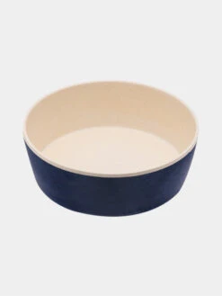 Gamelle En Bambou Pour Chien Et Chat - Bleu Marine