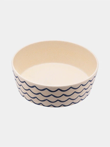 Gamelle En Bambou Pour Chien Et Chat - Vagues