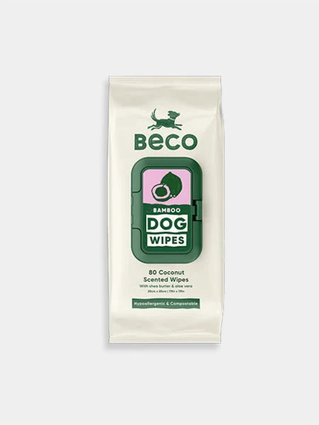 80 Lingettes Lavantes Pour Chien - Compostables - Noix De Coco đ„„