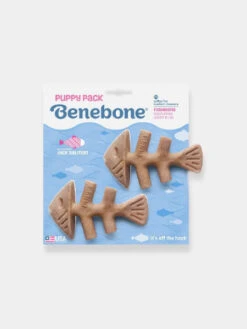 Pack De 2 Jouets à Mâcher Pour Chiot - Fishbone Au Saumon 🐟 - Benebone