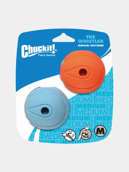 Lot De 2 Balles Pour Chien En Caoutchouc - The Whistler - Chuck It! - Taille M