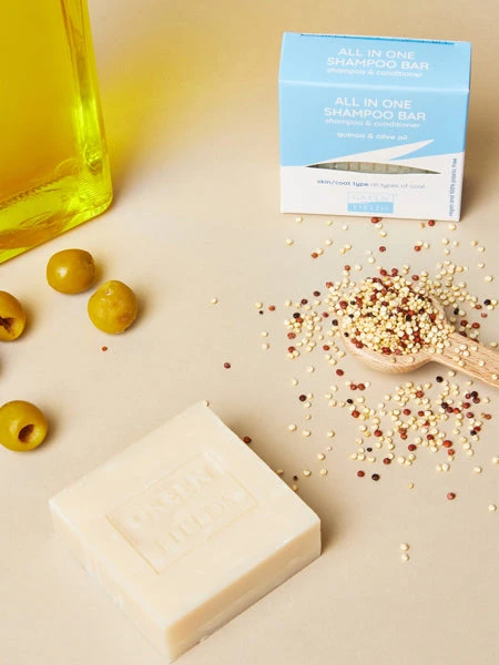 Shampoing Solide All In One - Quinoa Et Huile D'olive - Greenfields – Image 3