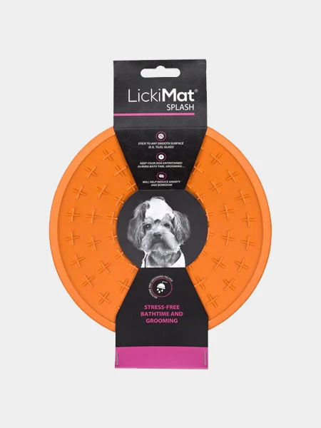 Bol D'enrichissement Et De Léchage LickiMat Splash - Orange