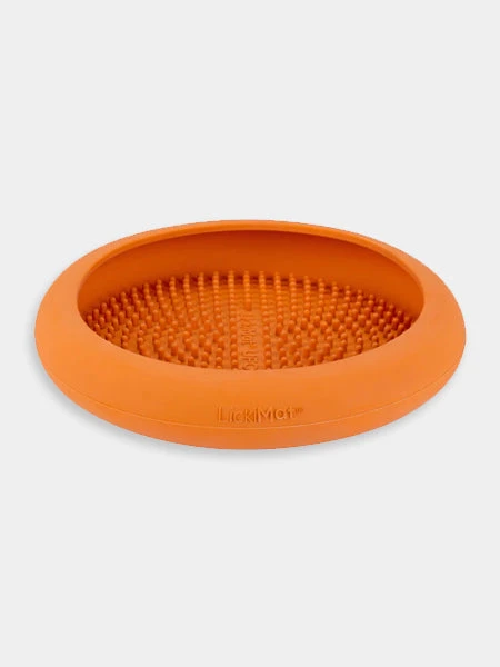 Bol D'enrichissement Et De Léchage Avec Ventouses LickiMat UFO - Orange
