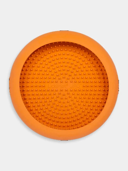 Bol D'enrichissement Et De LĂ©chage Avec Ventouses LickiMat UFO - Orange â Image 2