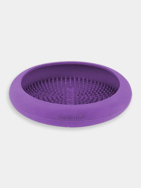 Bol D'enrichissement Et De Léchage Avec Ventouses LickiMat UFO - Violet