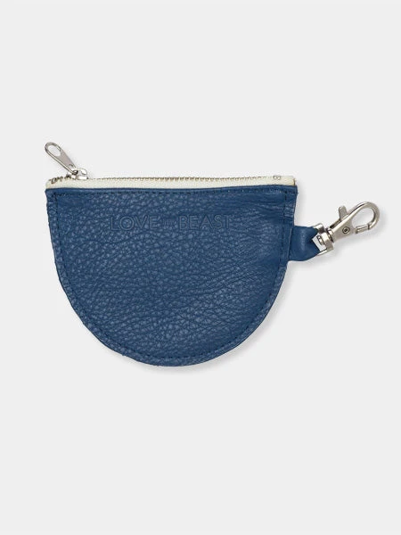 Pochette Tendance En Cuir Pour Sacs Ă Crottes - Bleu Cobalt