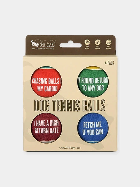 Lot De 4 Balles De Tennis Pour Chien - Pet PLAY – Image 5