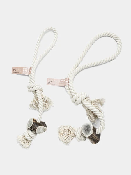 Jouet 2 En 1 En Corde Et Bois De Cerf éco-conçu - Boucle - RexProduct