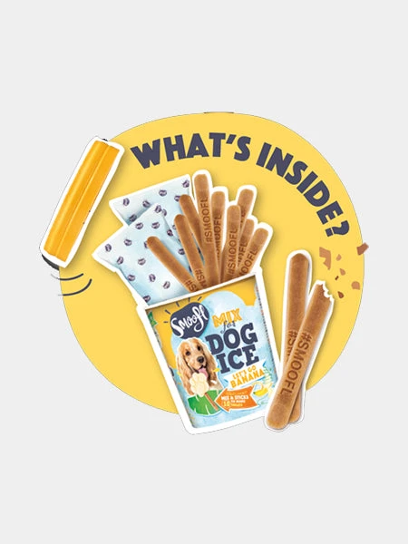 MĂ©lange Pour Glaces Pour Chien - Banane - Smoofl â Image 3