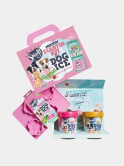 Kit De Préparation Pour Glaces Pour Chien 🍓 + 🥜 - Chien Moyen - Smoofl