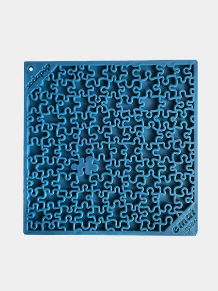 Tapis De Léchage Pour Chien Et Chat - Puzzle Bleu - SodaPup