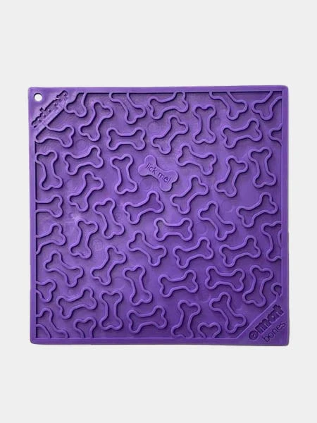 Tapis De Léchage Pour Chien Et Chat - Os Violet - SodaPup