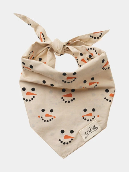 Bandana De Noël Pour Chien - Motif Bonhomme De Neige - The Paws