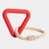 Triangle En Caoutchouc Et Corde Pour Chien - Rouge - Wild One