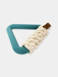 Duvo Triangle En Caoutchouc Et Corde Pour Chien - Milan Bleu Lagon