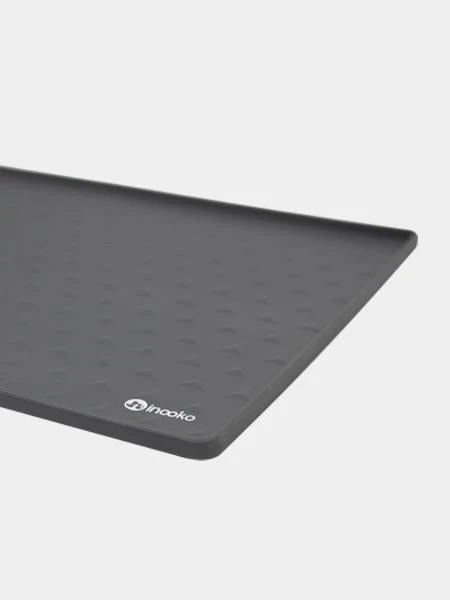 Tapis De Gamelle Pour Chien Et Chat - Gris Foncé – Image 3