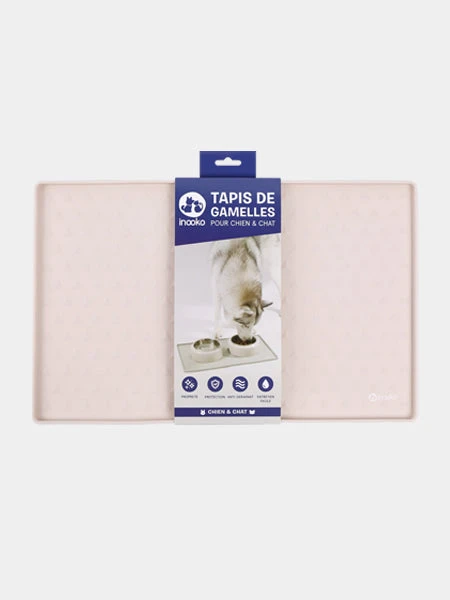 Tapis De Gamelle Pour Chien Et Chat - Sable