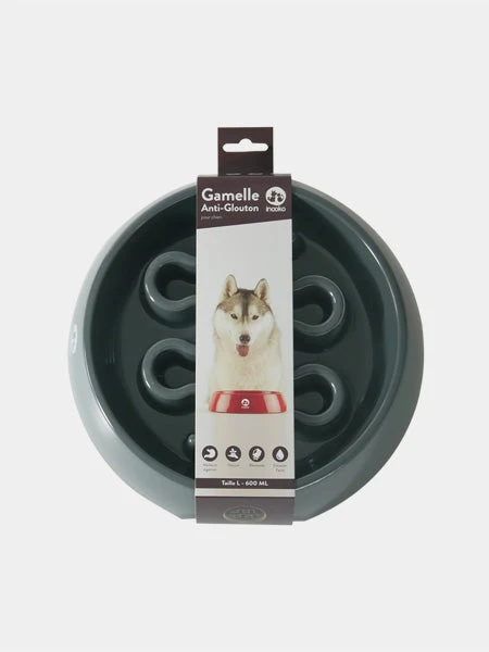 Gamelle Anti-glouton Grand Chien - Gris – Image 4