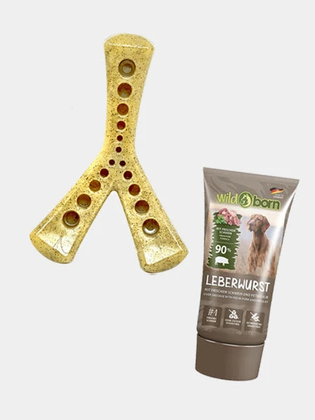 Tube De Pâté Wildborn 🐖 + Wishbone De SodaPup - Occupation Pour Chien