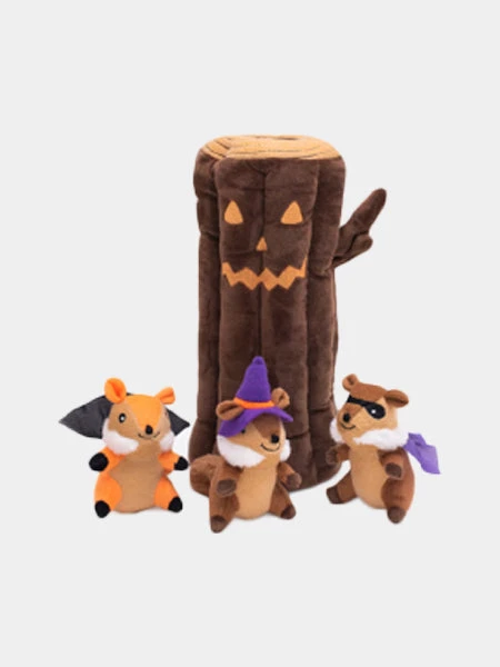 Jouet D'occupation Pour Chien - Bûche Ecureuils Halloween - ZippyPaws
